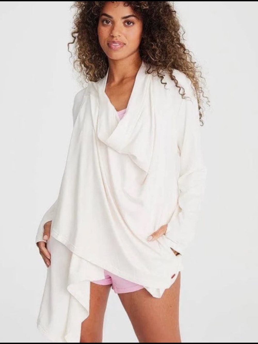 Magnetic Me Cream White Nursing Cover Cardigan Top Pockets Women’s Maternity M/L